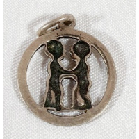 Zilveren hanger (800) sterrenbeeld tweeling